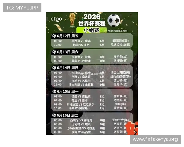 2026年墨西哥与南非世界杯比赛规则及比赛日程安排详细介绍 2026年墨西哥与南非世界杯比赛规则及比赛日程安排详细介绍